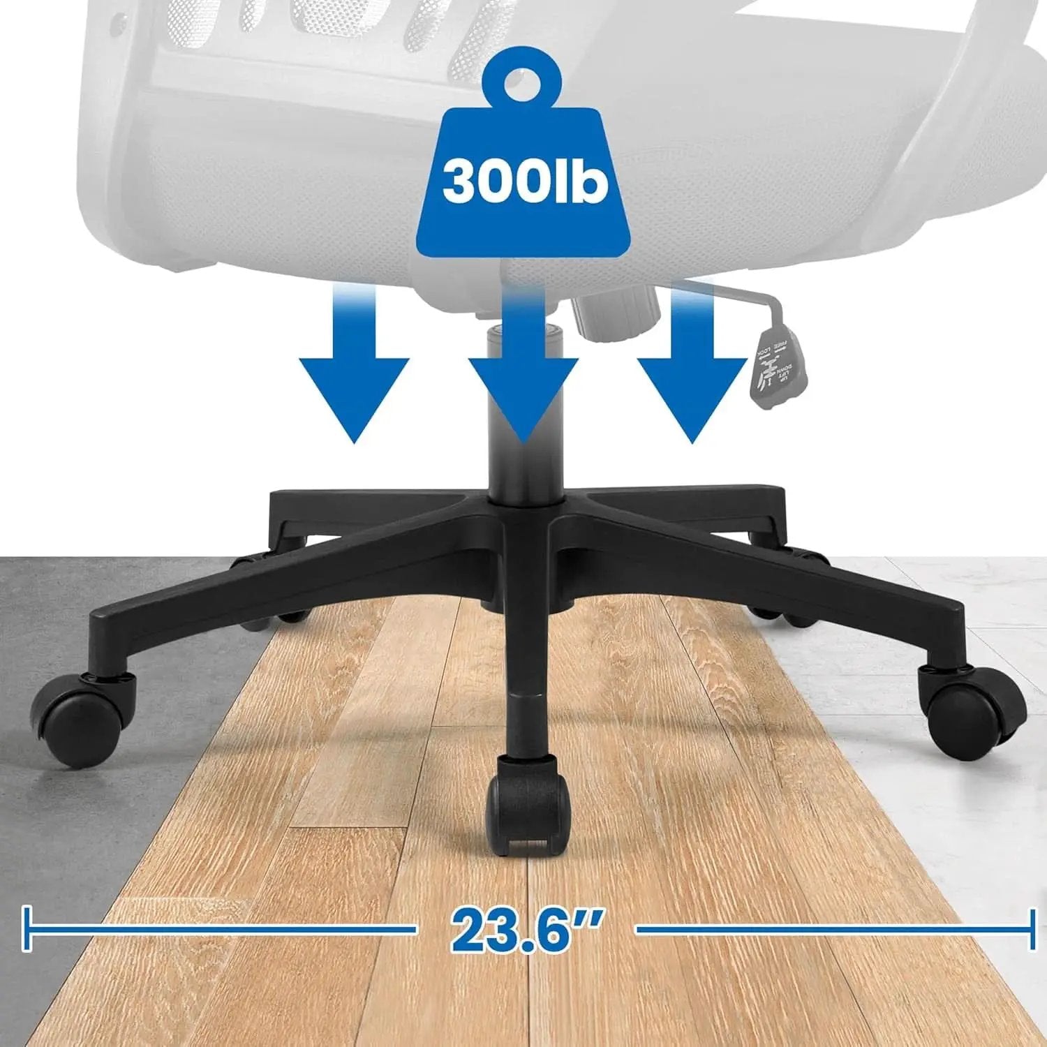Ergonomic Mesh Office Chair Black Height Adjustable 2 Pack from PriceLows™