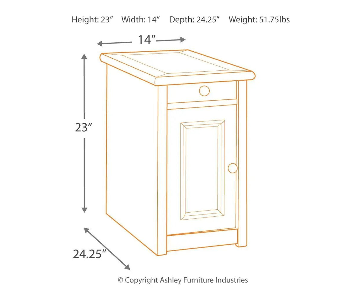 Bolanburg Chairside End Table | Farmhouse Style | Two-Tone Finish | Weathered Look