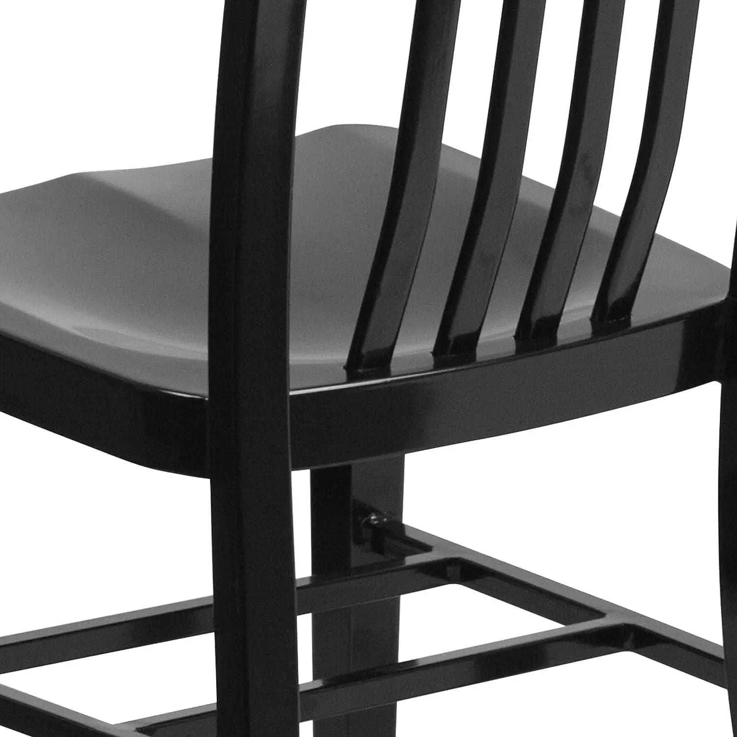 Commercial Grade Black Metal Indoor Outdoor Dining Chair from PriceLows™