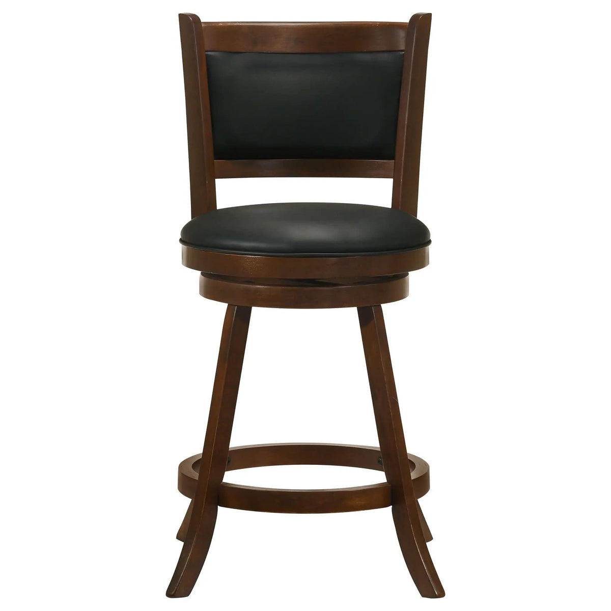 Broxton Upholstered Swivel Counter Chair Chestnut (Set of 2) Counter Height (24"-27") | 17.5 x 19.25 x 37.5 in | Wood | Home