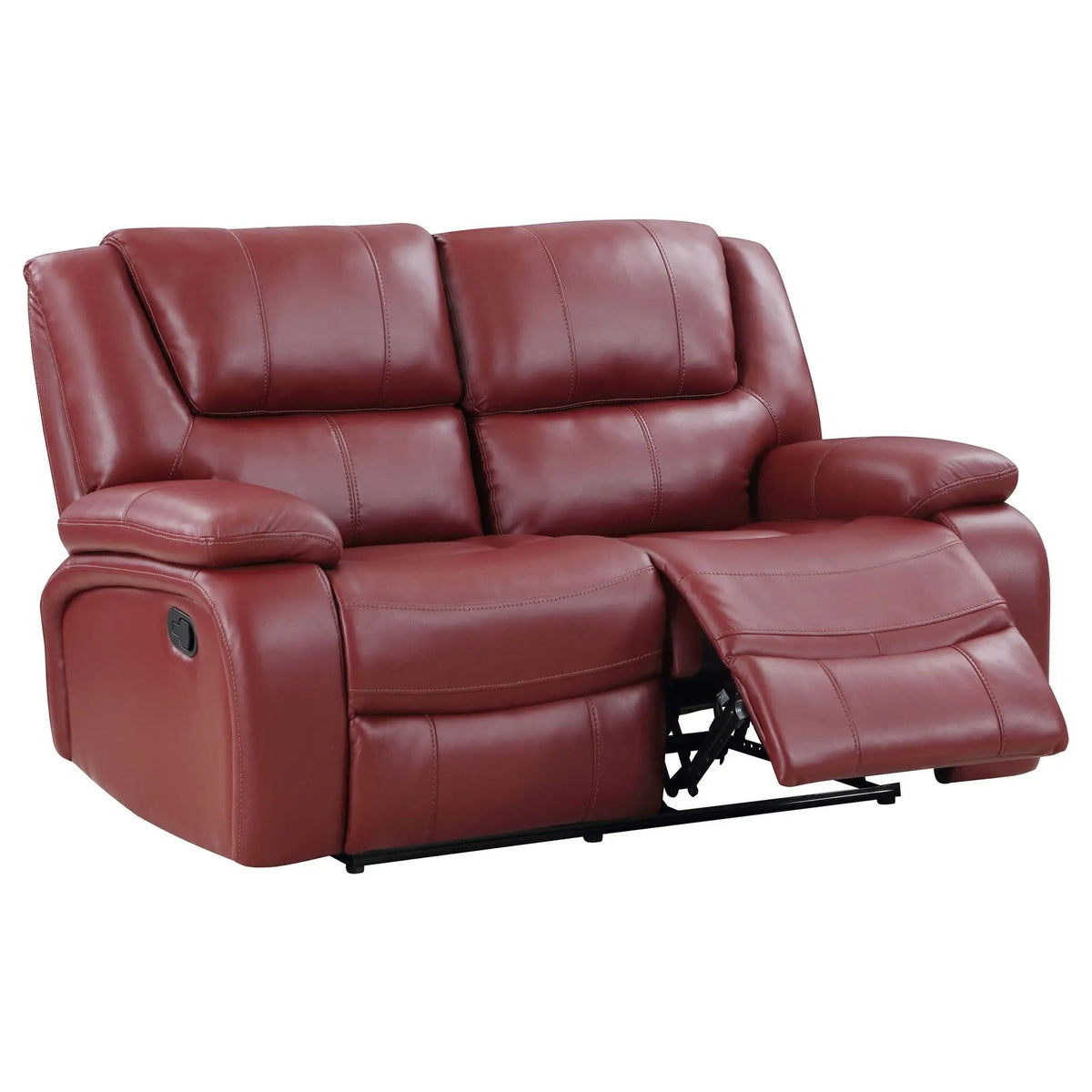 Camila Upholstered Motion Reclining Loveseat | 61.75 x 38.25 x 38 in | Metal & Plywood | Red