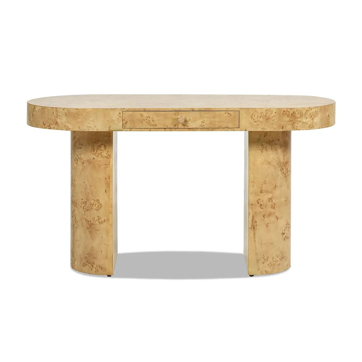 Jesse Single Drawer Oval Computer Desk | 2 Pieces | Plywood & Veneer | Home Office