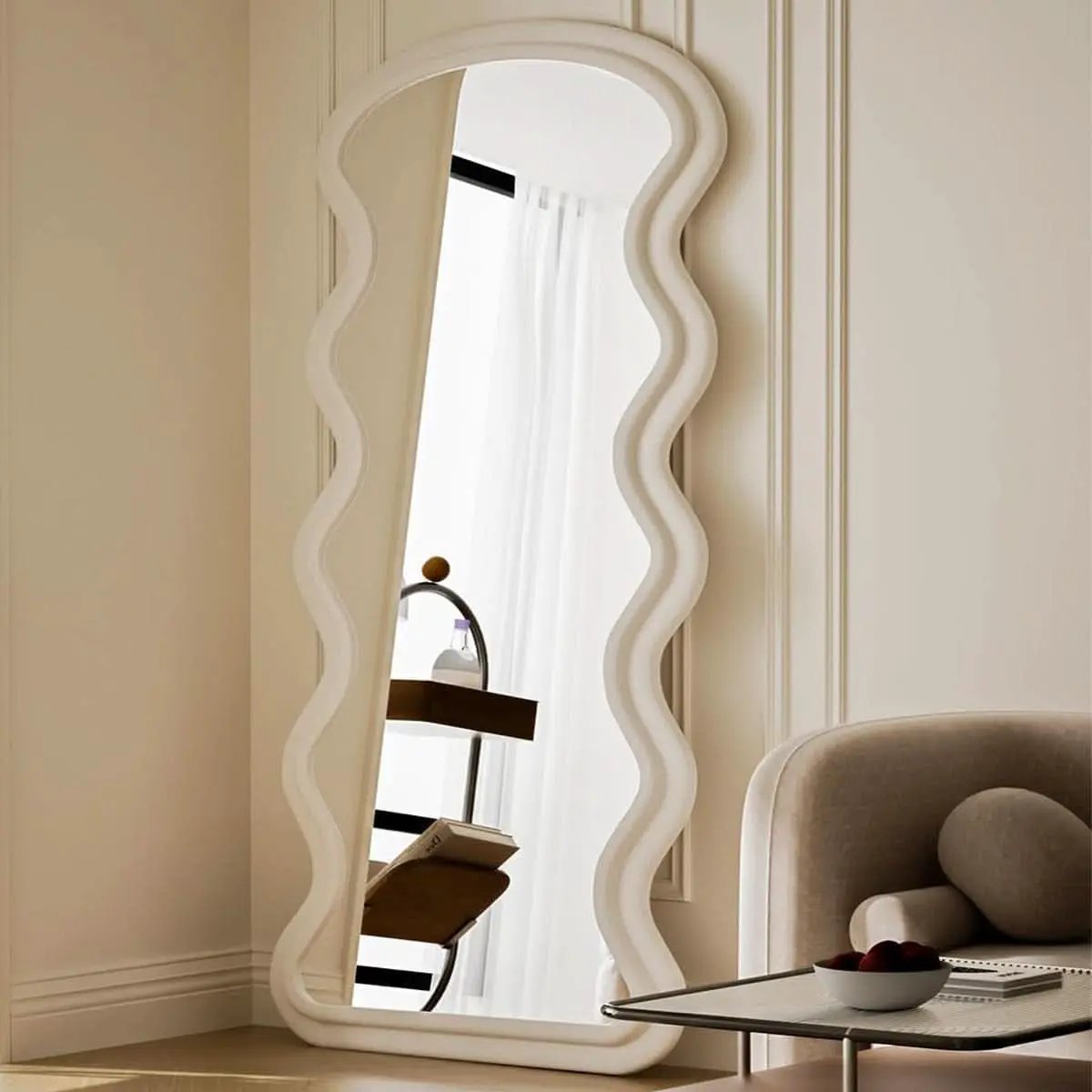 71 Inch Full Length Freestanding Floor Mirror White from PriceLows™