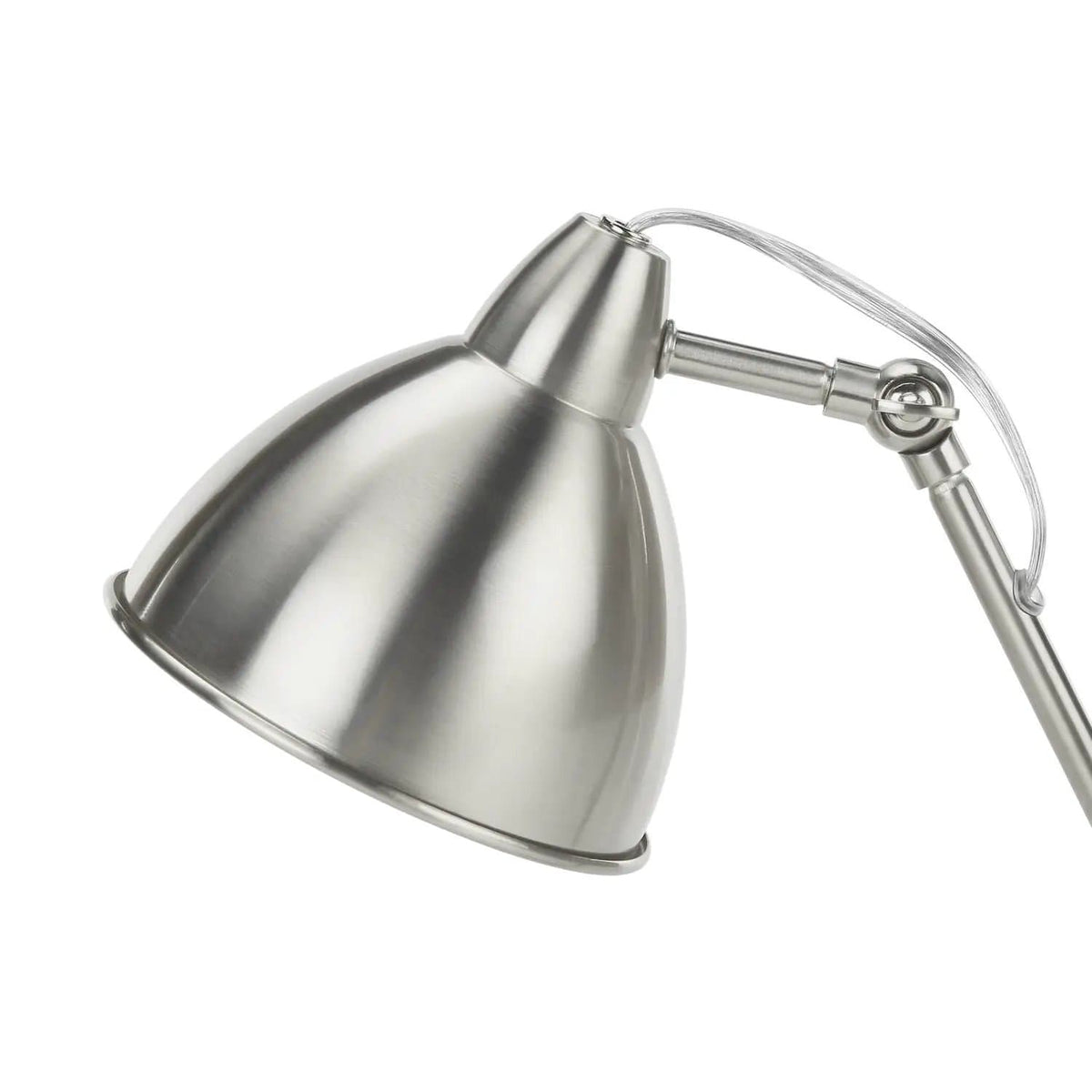 Lighting, Table Lamp, USB Port Included, Nickel Metal, Nickel Shade, Modern - | 11.75 x 6 x 16.75 in | Metal | Silver