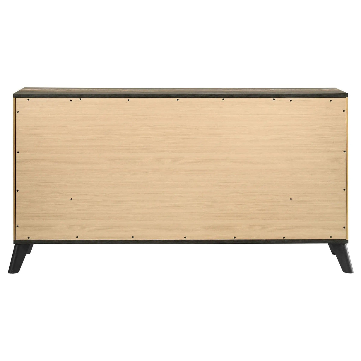 Kaywood 6-drawer Dresser Cabinet Natural Pine | 60.25 x 17.25 x 32 in | Engineered Wood & Metal | Bedroom