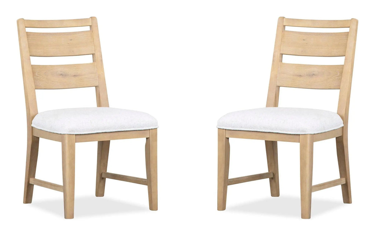 Somerset Dining Side Chairs | Set Of 2 | Butternut And Omari Natural | Upholstered Seat