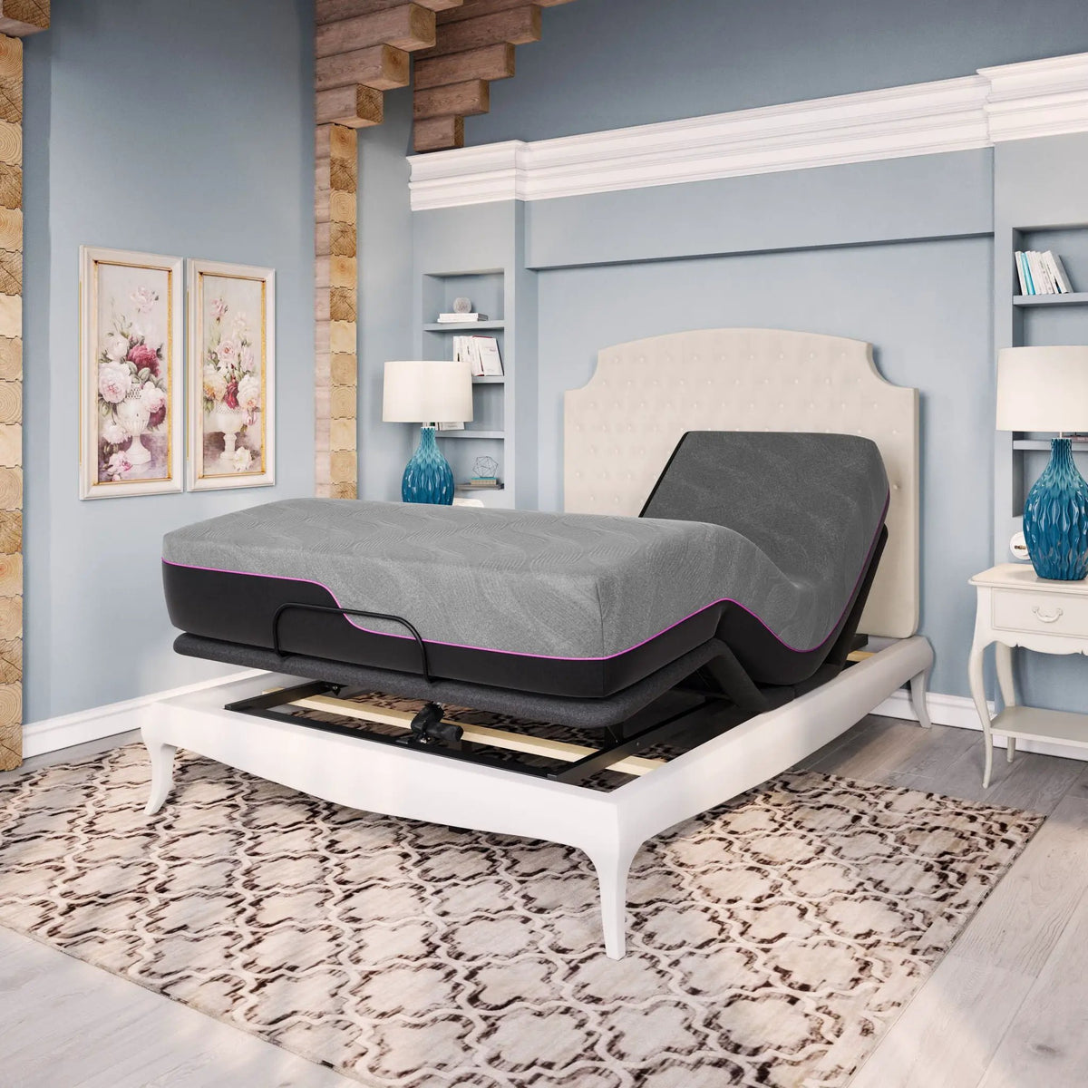 Cooling Memory Foam Mattress | 11 Inch Thick | Adjustable Incline | 750 Lb Capacity