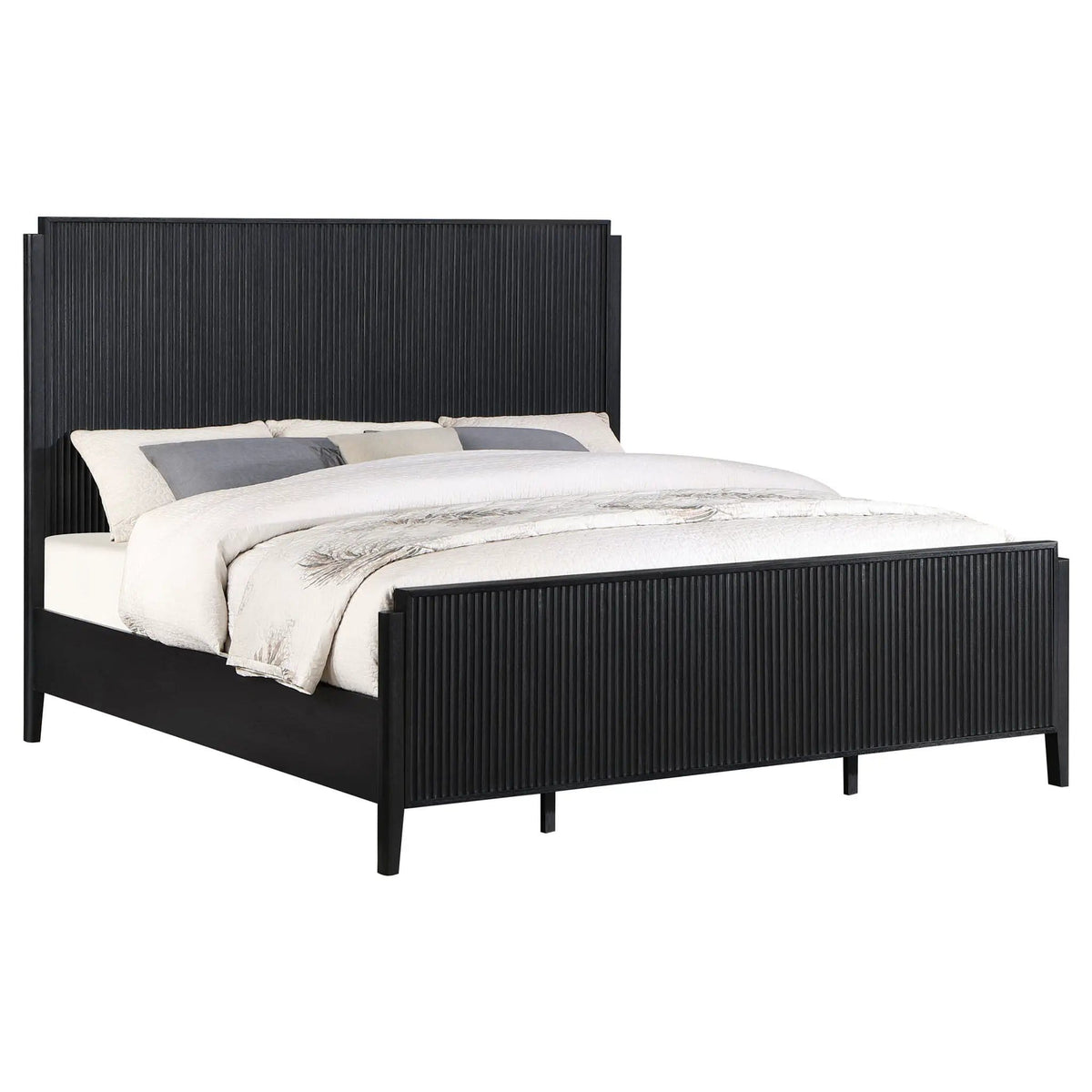 Brookmead Wood Eastern King Panel Bed | 80 x 85 x 60 in | Wood | Black