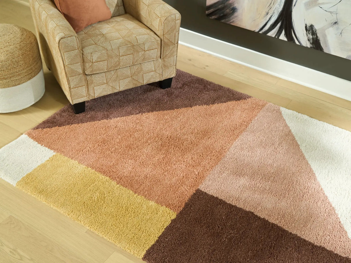 Gailmore Area Rug | 93.63 x 121 Inch | Geometric Design | Neutral Tones