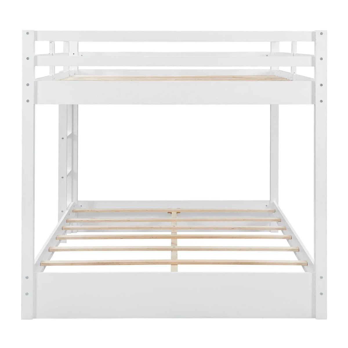 Sturdy Bunk Bed With Ladder | Solid Pine Wood | Guard Rails | Compact Layout