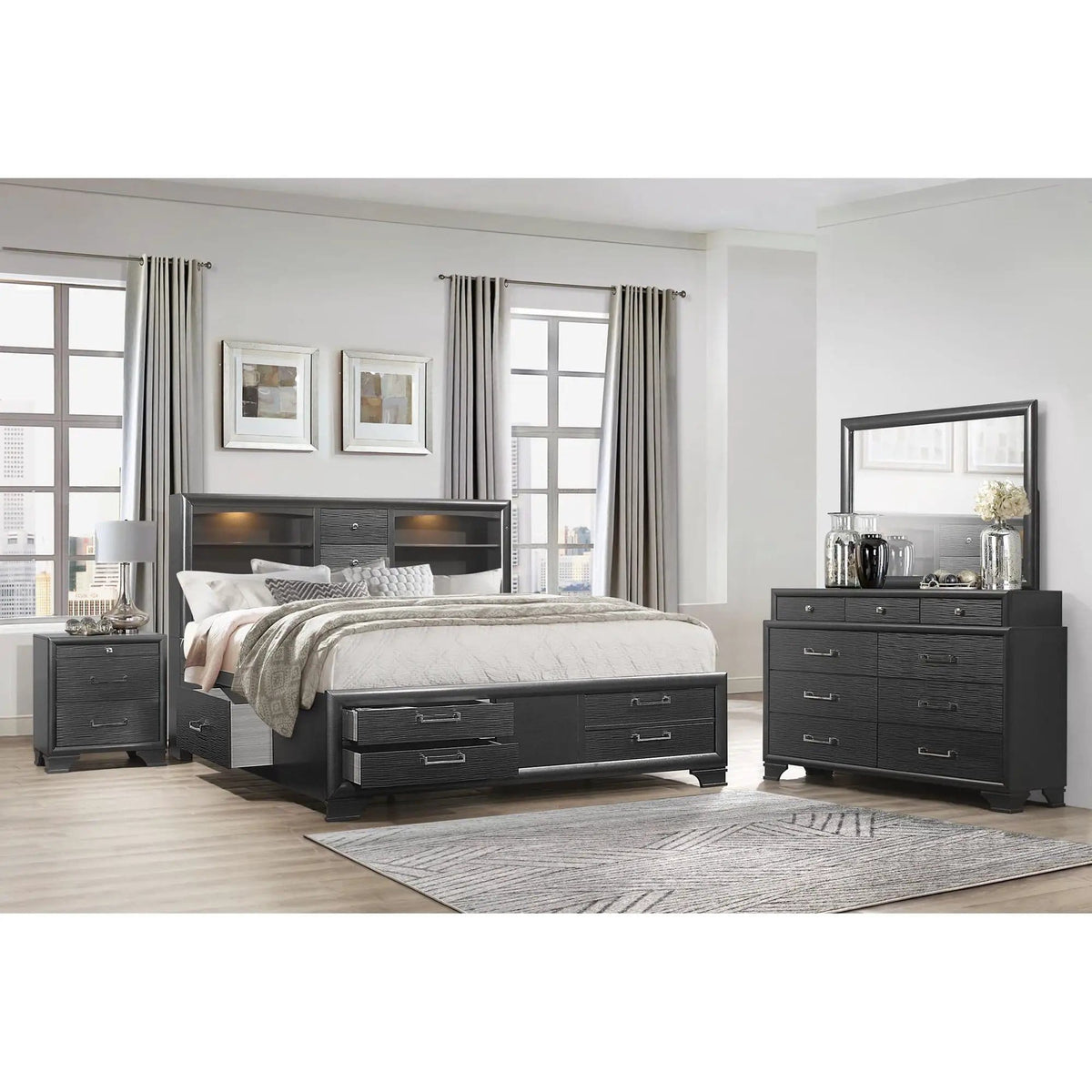 Civic Chest | 2 Pieces | Solid Wood & Metal | Living Room
