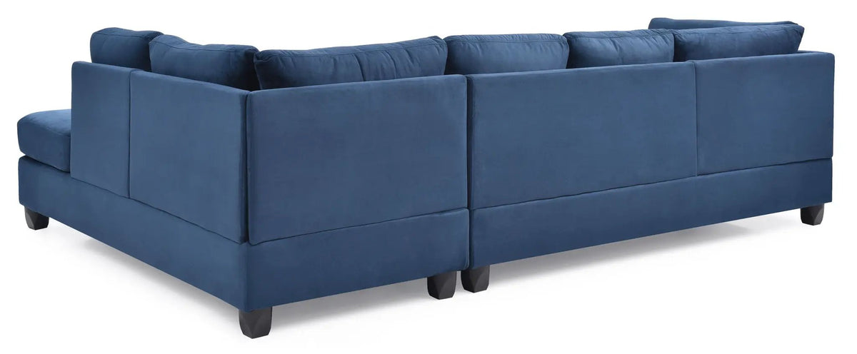 Malone Comfort Sectional | Pocketed Coil And Foam Seating | Removable Backs | 111 Inch Length