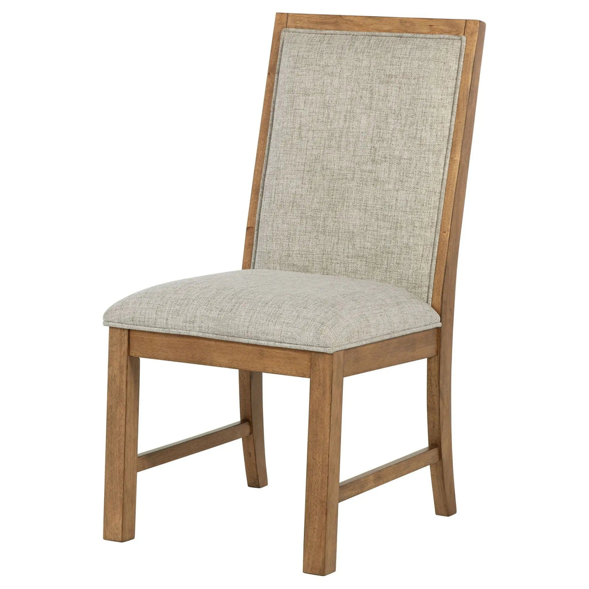 Bruner Upholstered Side Chair Natural Brown (Set of 2) | 20 x 24.75 x 38 in | Rubberwood & Fabric | Living Room