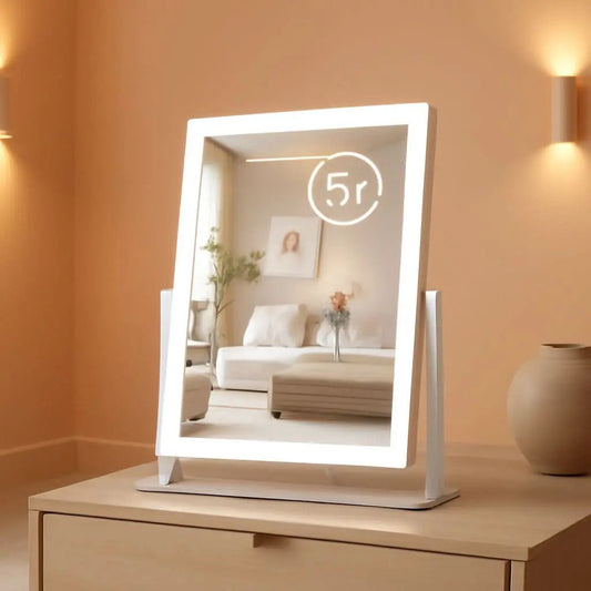 17In White Lighted Makeup Mirror 3 Color Lighting Modes And 5X Magnification from PriceLows™