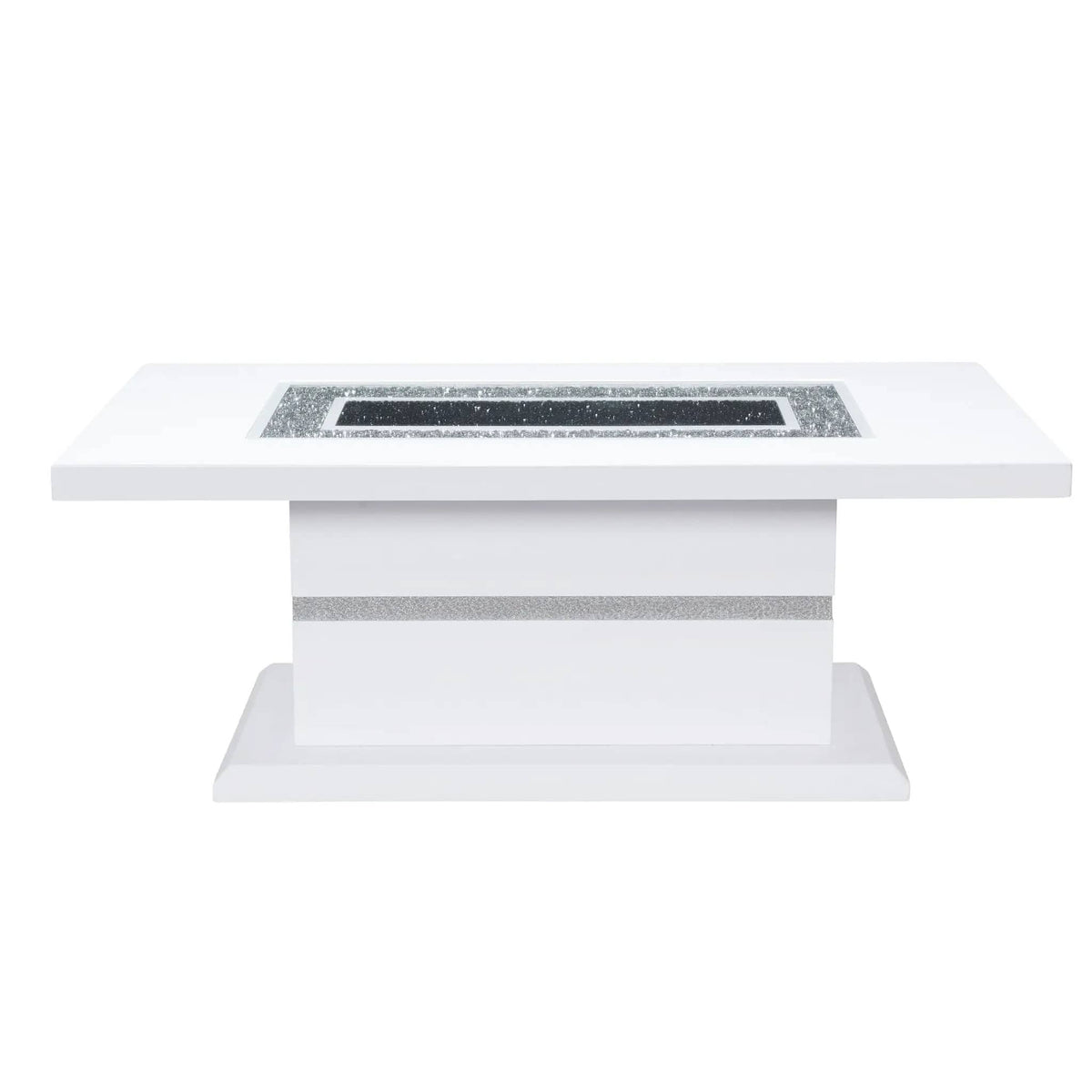 Ariya Table | 52 x 28 x 20 in | Glass & Wood | Living Room