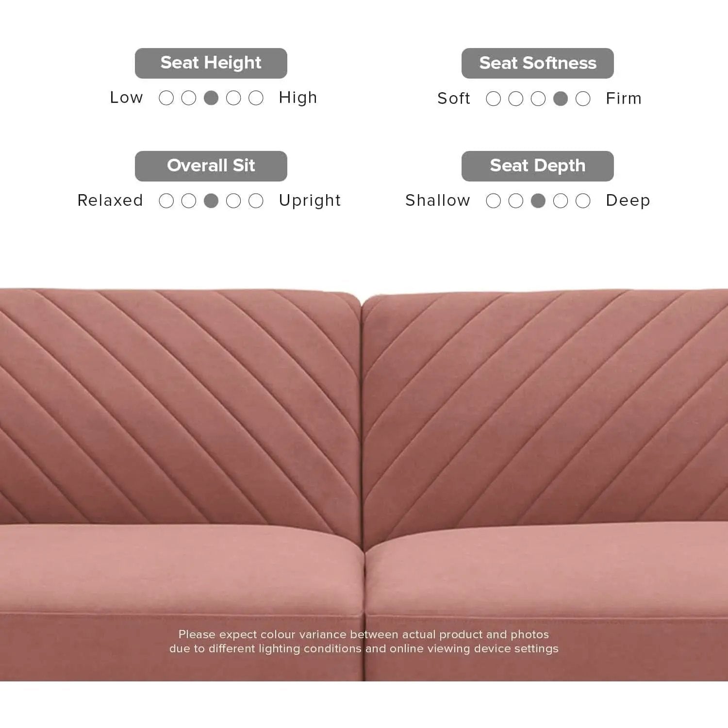 Chloe Futon Sofa Bed With Adjustable Back And Tapered Legs from PriceLows™