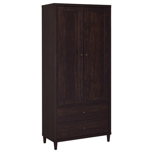 Wadeline 2-door Tall Accent Storage Cabinet Rustic Tobacco | 31 x 15.5 x 72.25 in | 2-Door | Living Room