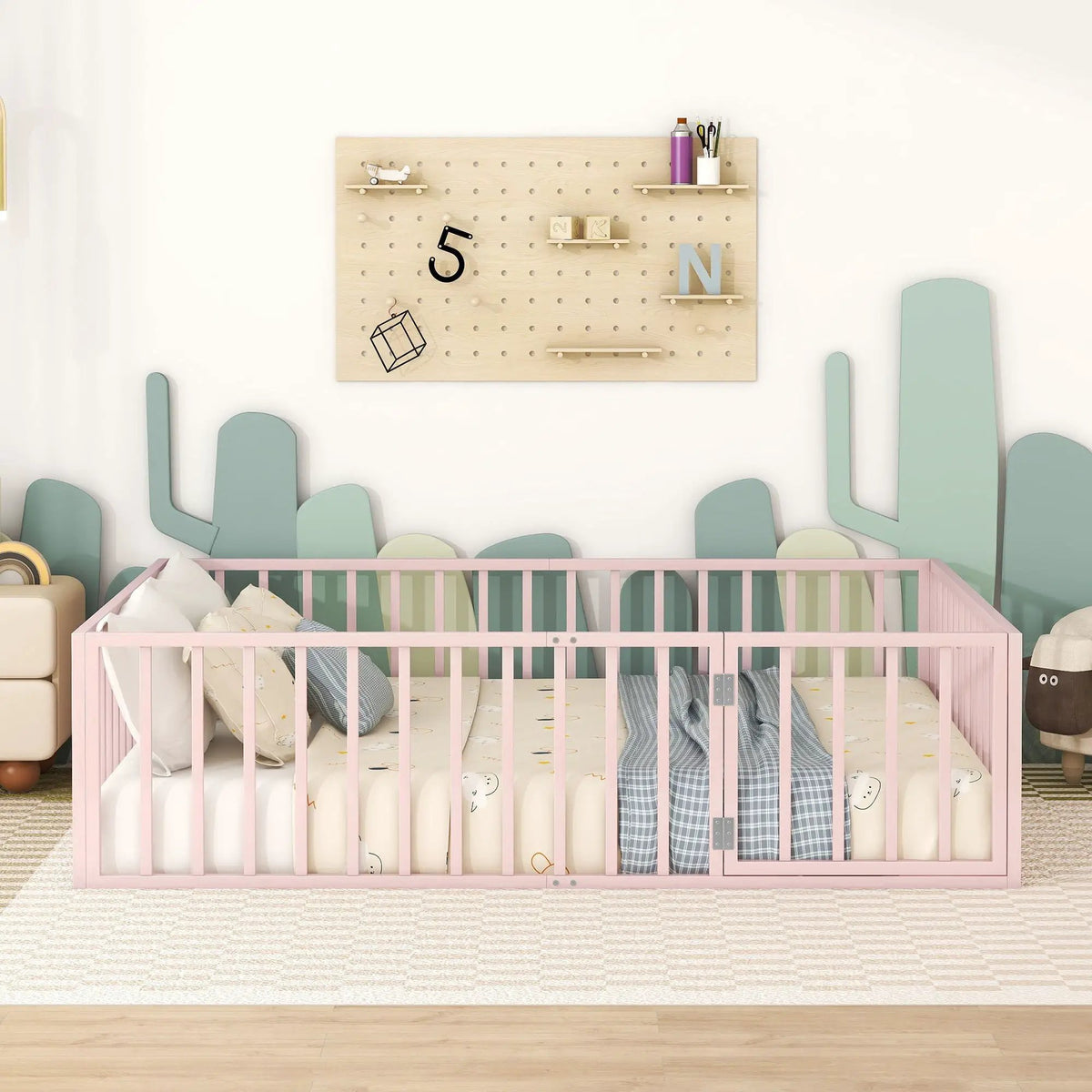 Metal Floor Bed Frame | Raised Fence Gate | Low Platform Design