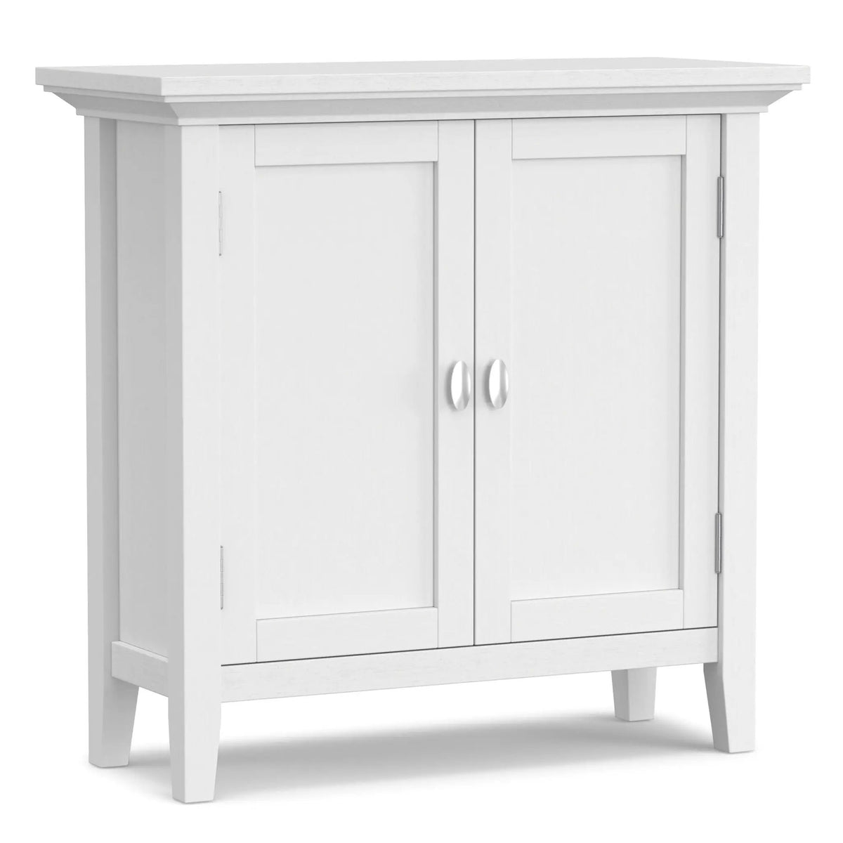 Redmond Low Storage Cabinet | Handcrafted Solid Wood | Tapered Legs | Two Adjustable Shelves