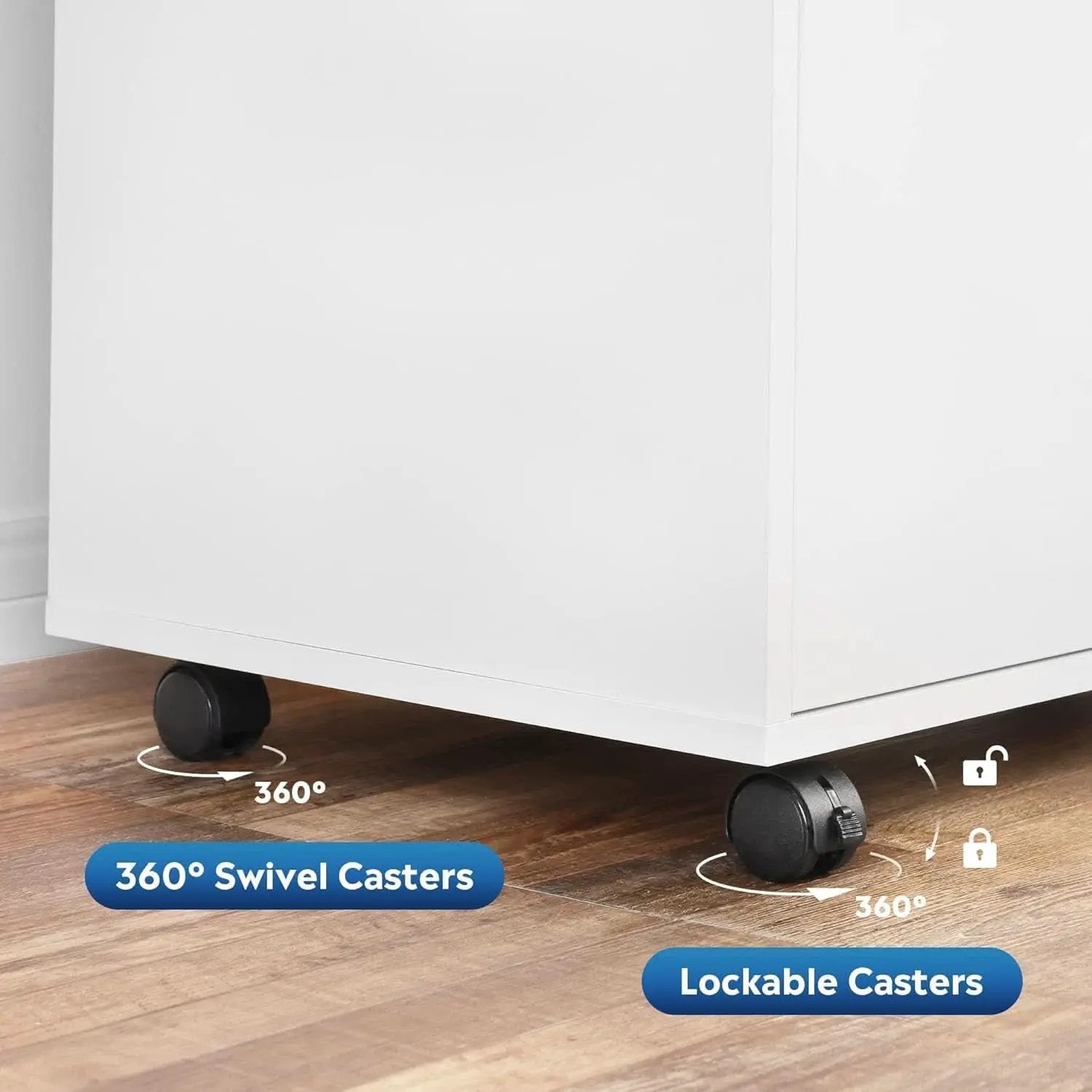 Three Drawer File Cabinet With Printer Stand Locking Wheels from PriceLows™