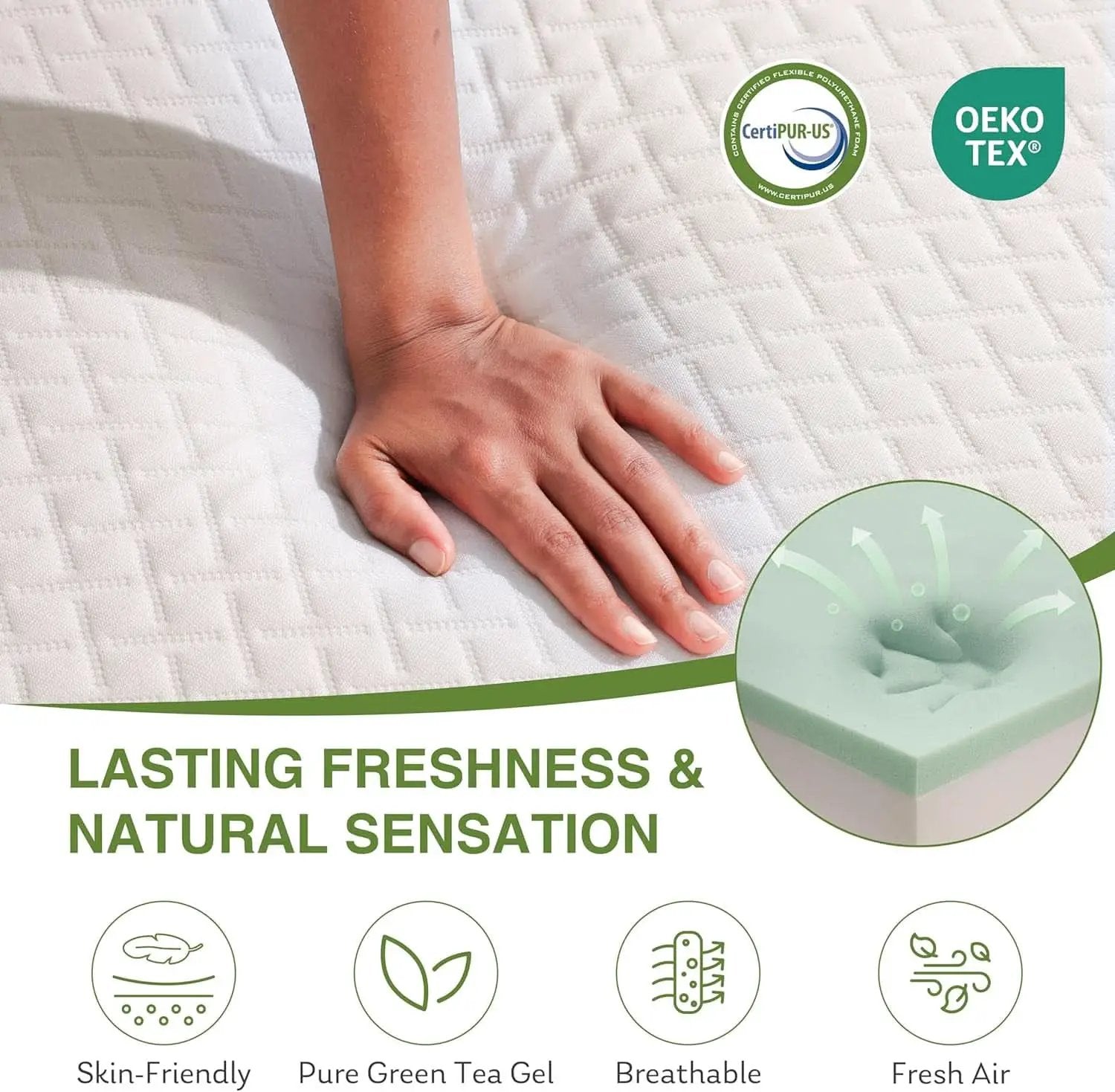 King Size Premium Memory Foam Mattress TwelveInch Cooling Gel from PriceLows™