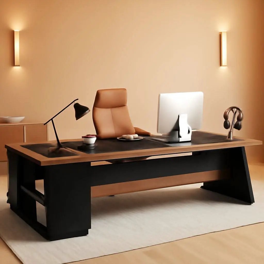 78 Inch Executive Desk Featuring Ample Storage Cabinets from PriceLows™