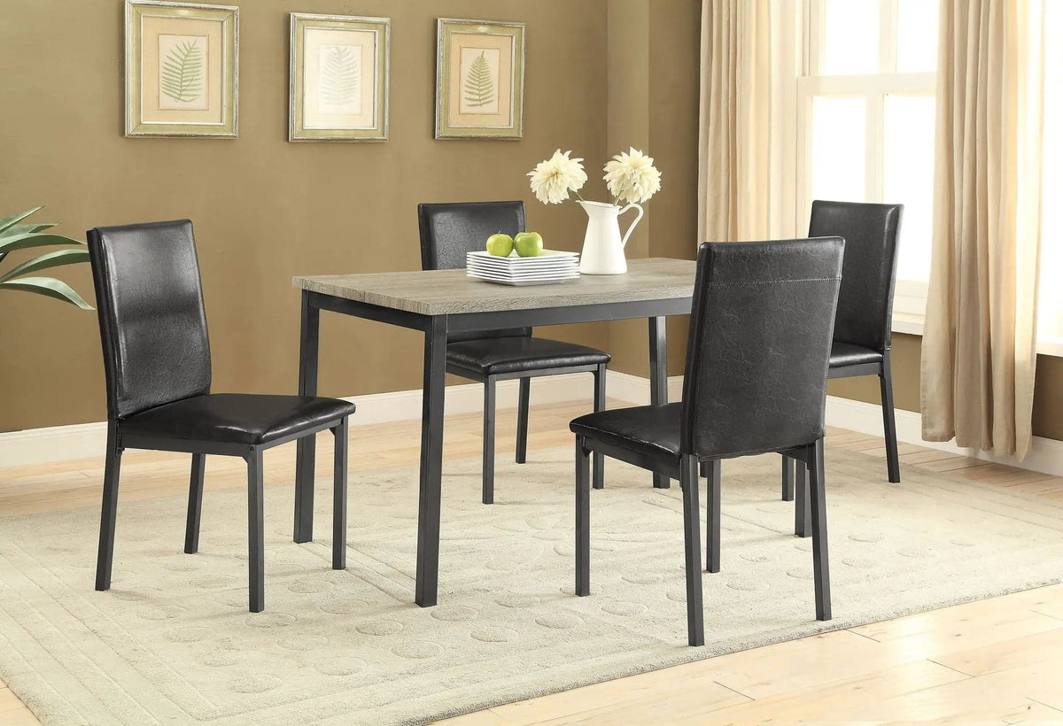 Garza Upholstered Dining Side Chair Dark Brown (Set of 2) | 17.5 x 21.5 x 36.5 in | Metal | Dining Room