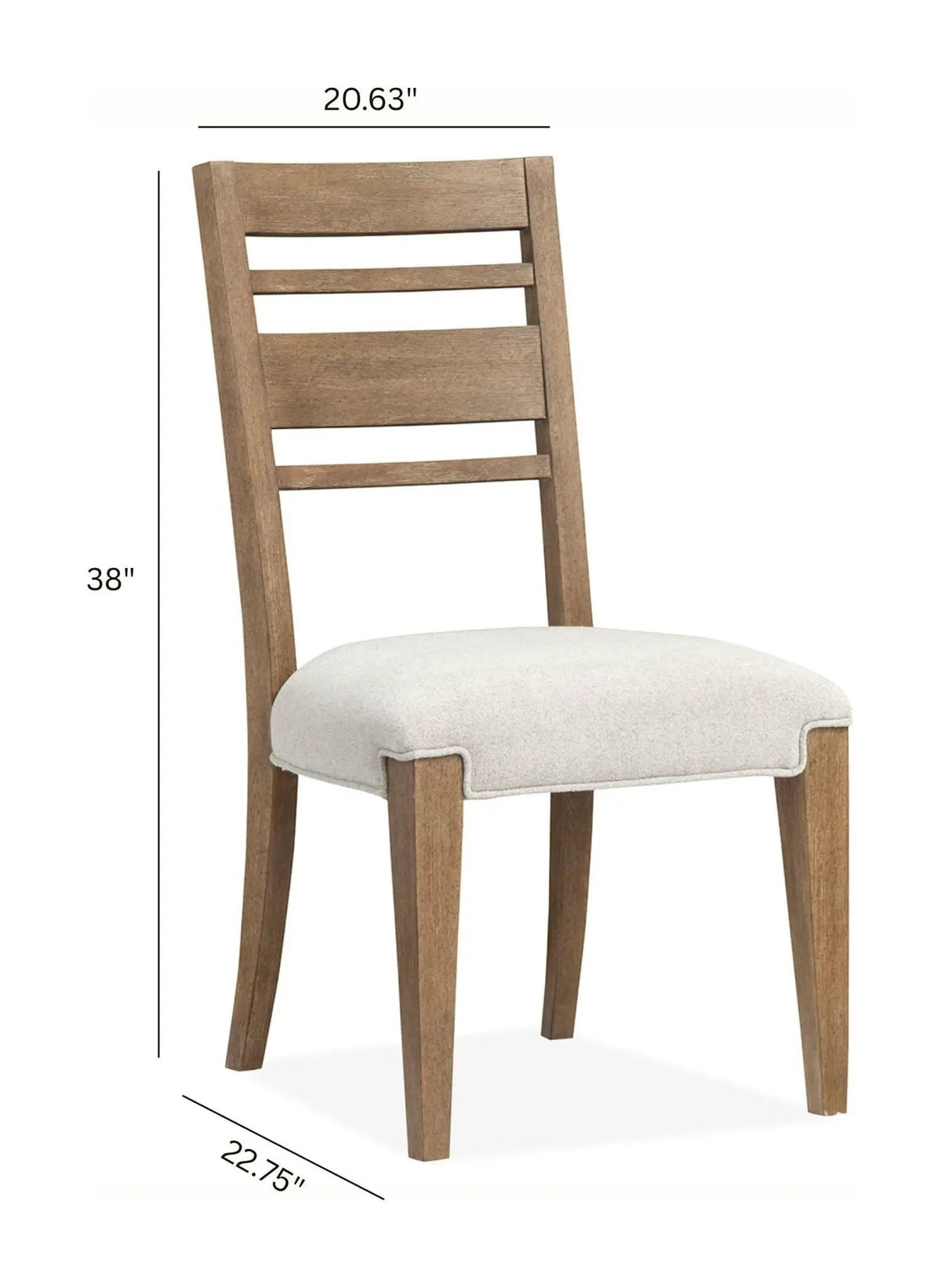 Plum Creek Side Chairs | Set Of 2 | Wood Back | Upholstered Seat