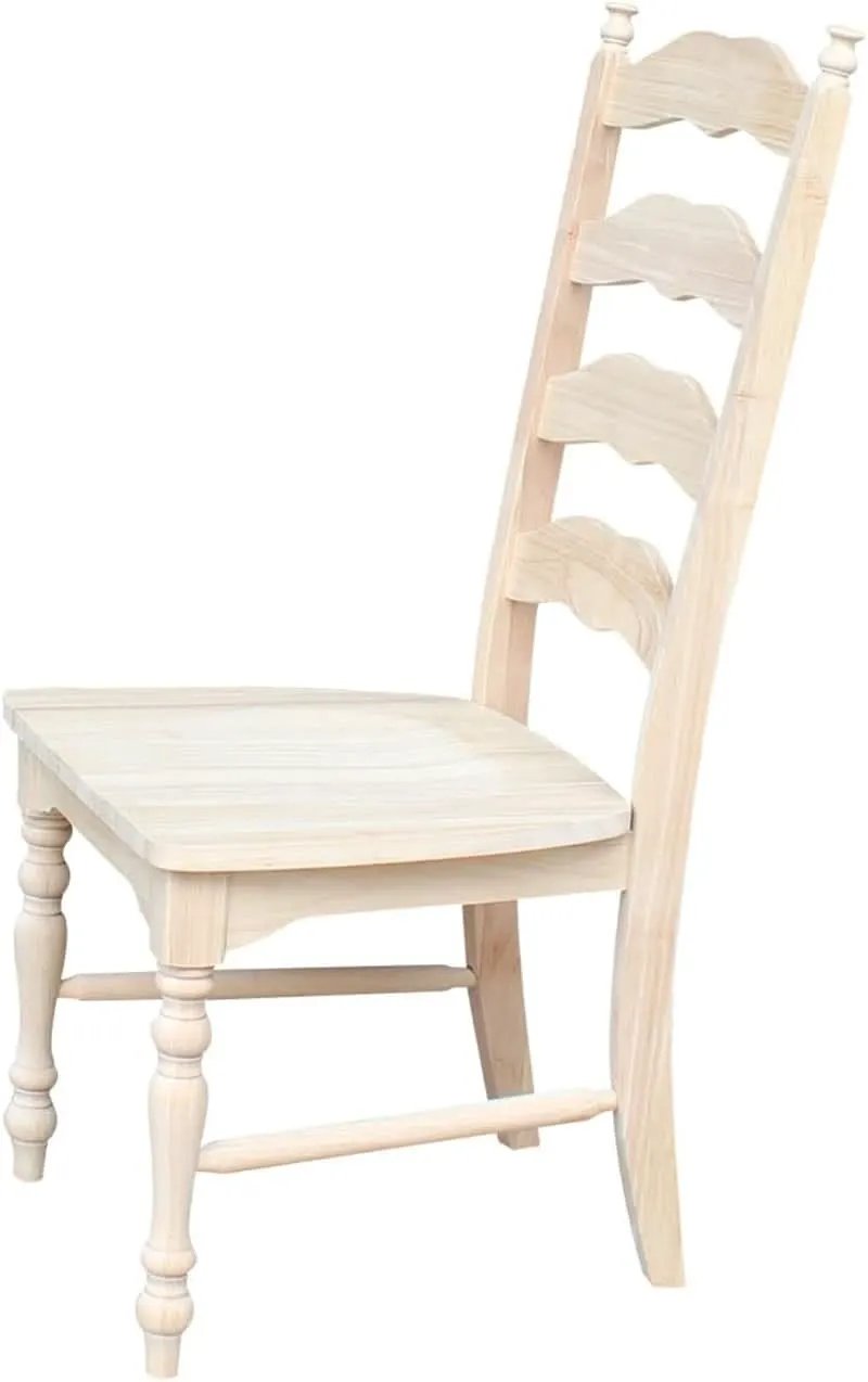 Set Of 2 Maine Ladderback Dining Chairs Unfinished Parawood from PriceLows™