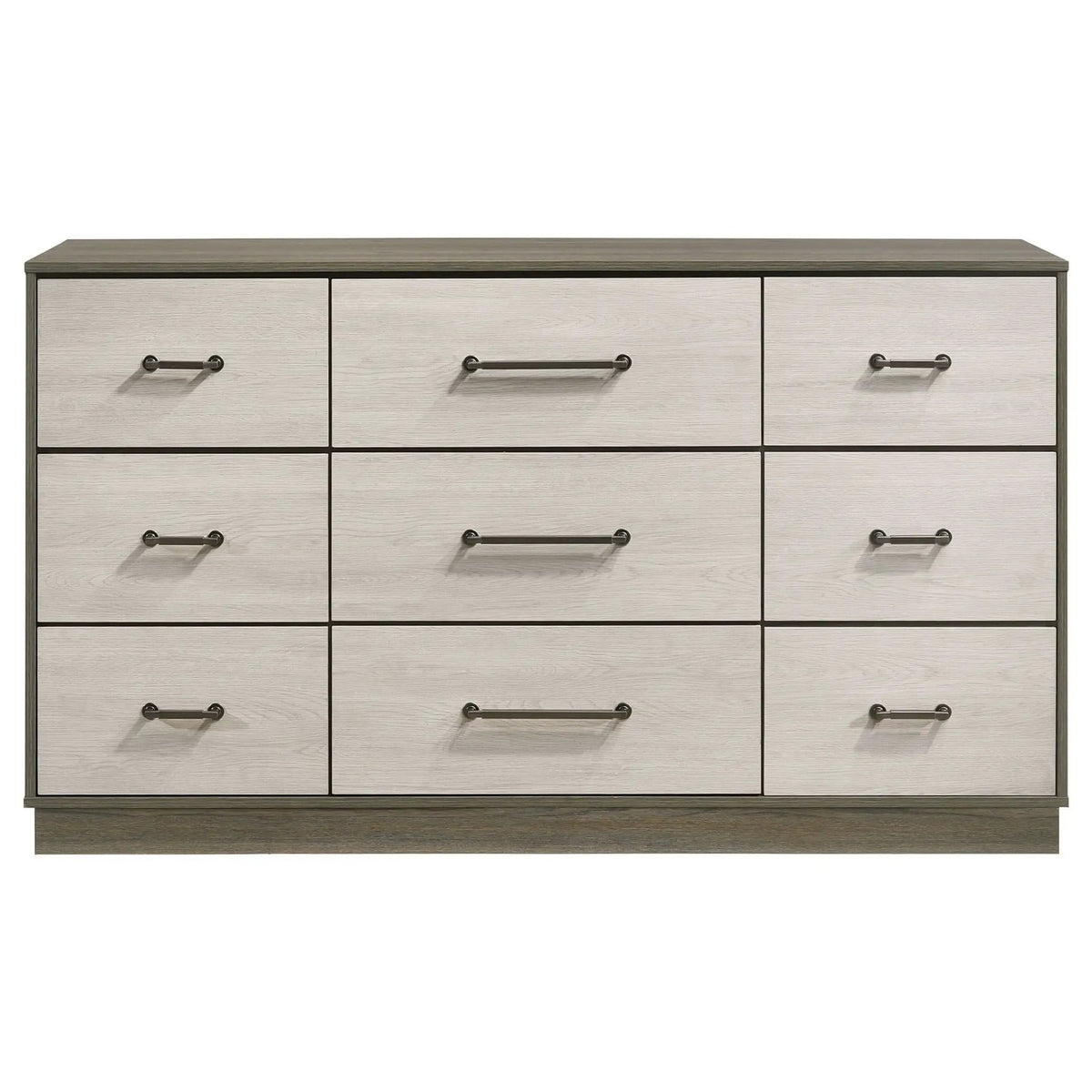 Fenwick 9-drawer Dresser Grey | 60.75 x 17.75 x 35 in | Veneer | Oak