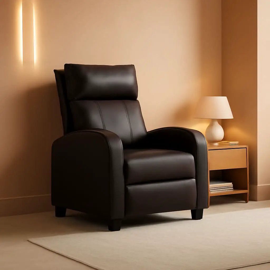 Recliner Chair With Adjustable Footrest And Reclining Back from PriceLows™