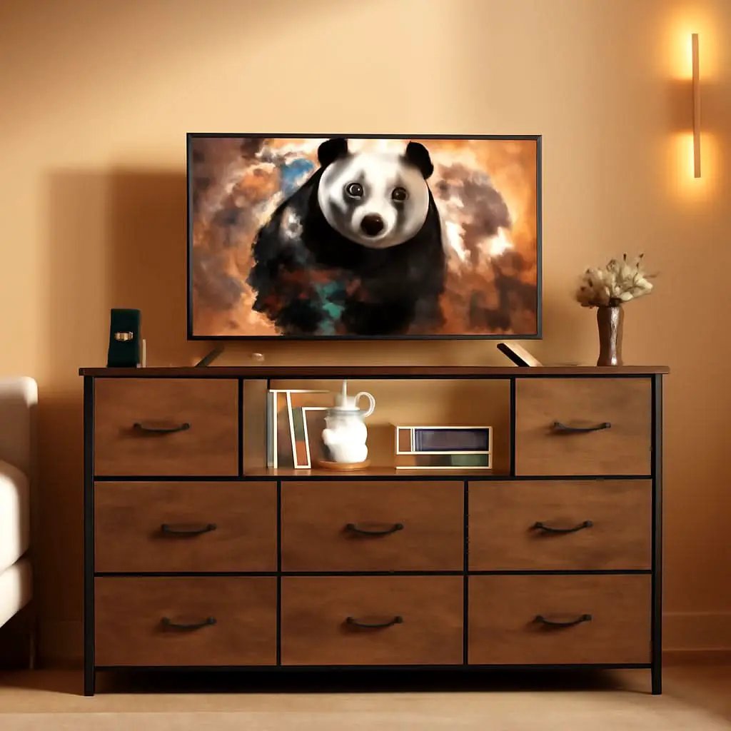 Bedroom Dresser TV Stand 55 Inch TV With Charging Station from PriceLows™