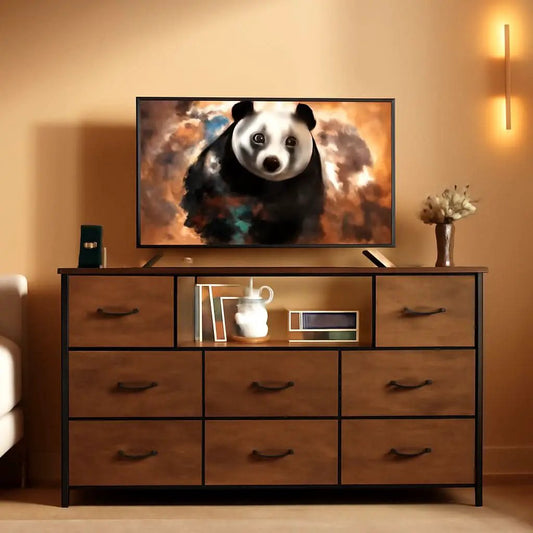 Bedroom Dresser TV Stand 55 Inch TV With Charging Station from PriceLows™