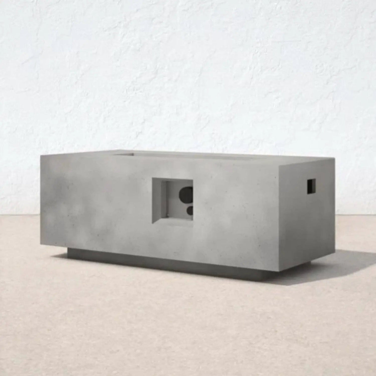 Propane Outdoor Durable Fire Pit Table - | 20 x 42 x 16 in | Outdoor Living Furniture | Gray