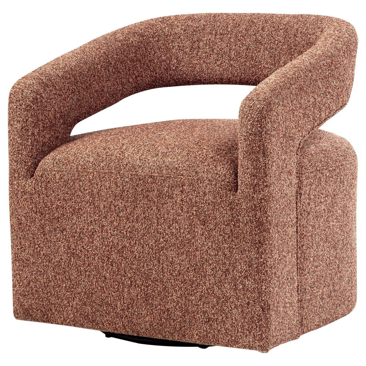 Westhill Boucle Upholstered Swivel Accent Chair Berry | 28.25 x 25 x 29 in | Boucle | Living Room