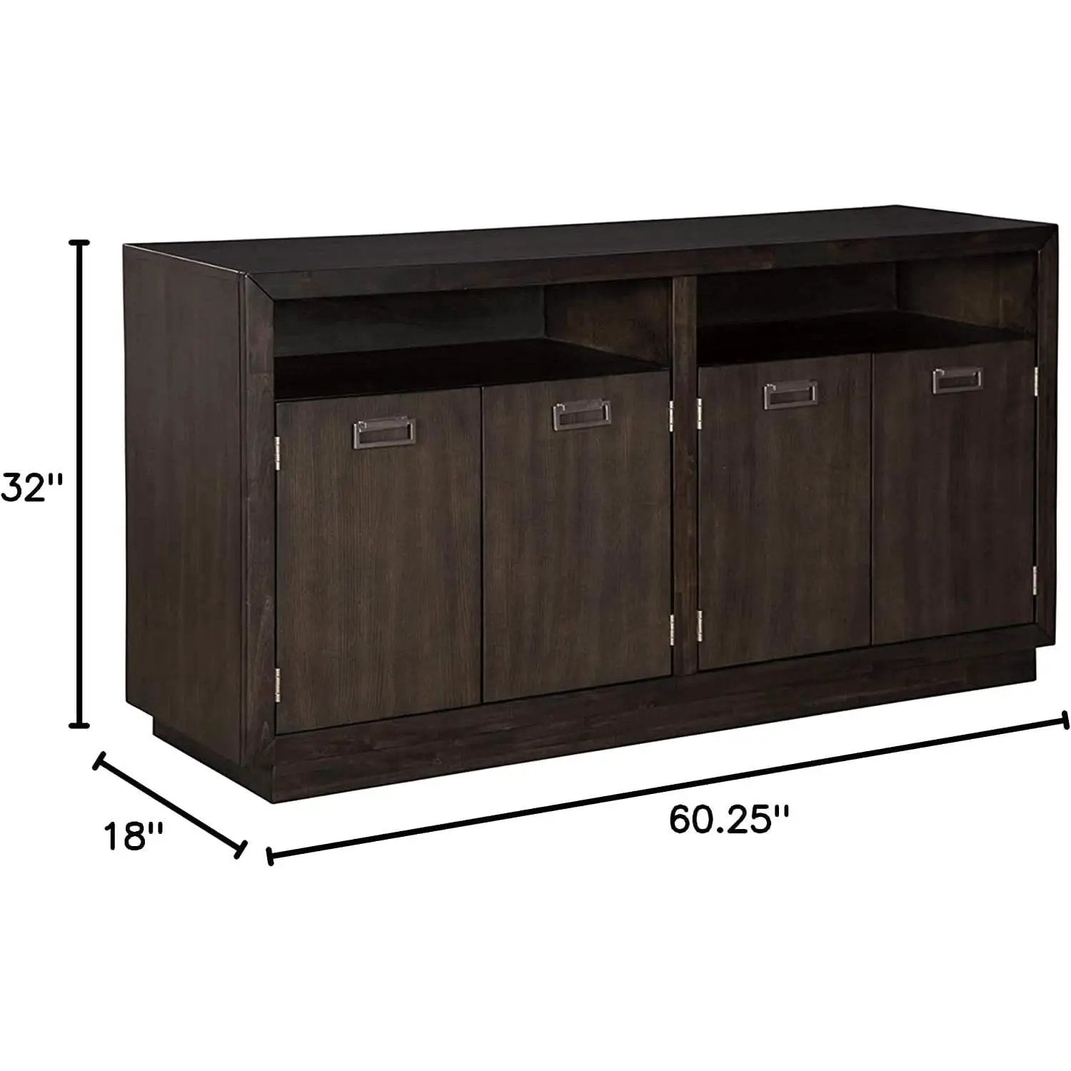Hyndell 60.13 Inch Contemporary Dining Room Buffet Server With Double Cabinets from PriceLows™