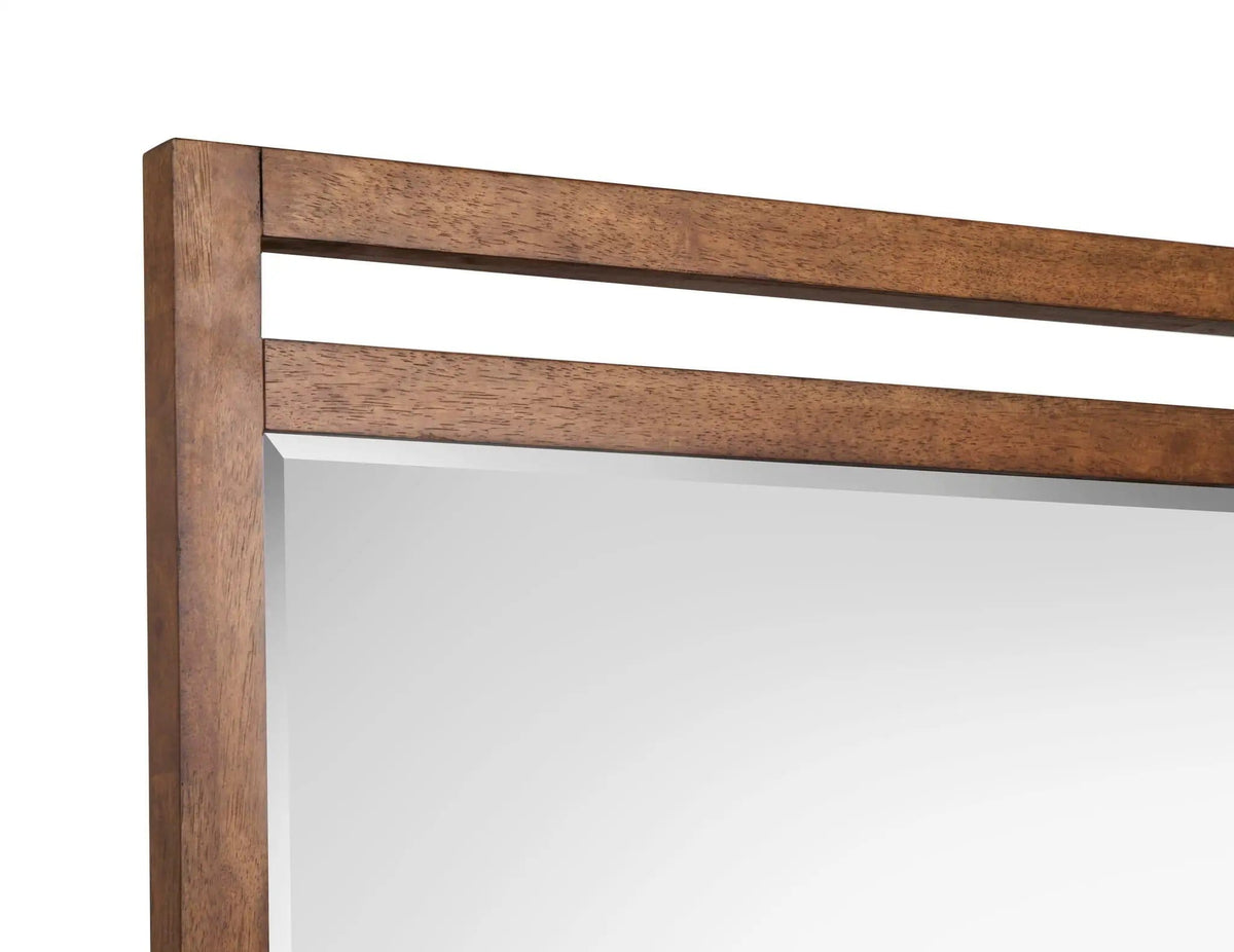 Conway Portrait Mirror | 1.5 x 38 x 39.5 in | Oak Veneer | Honey Wheat