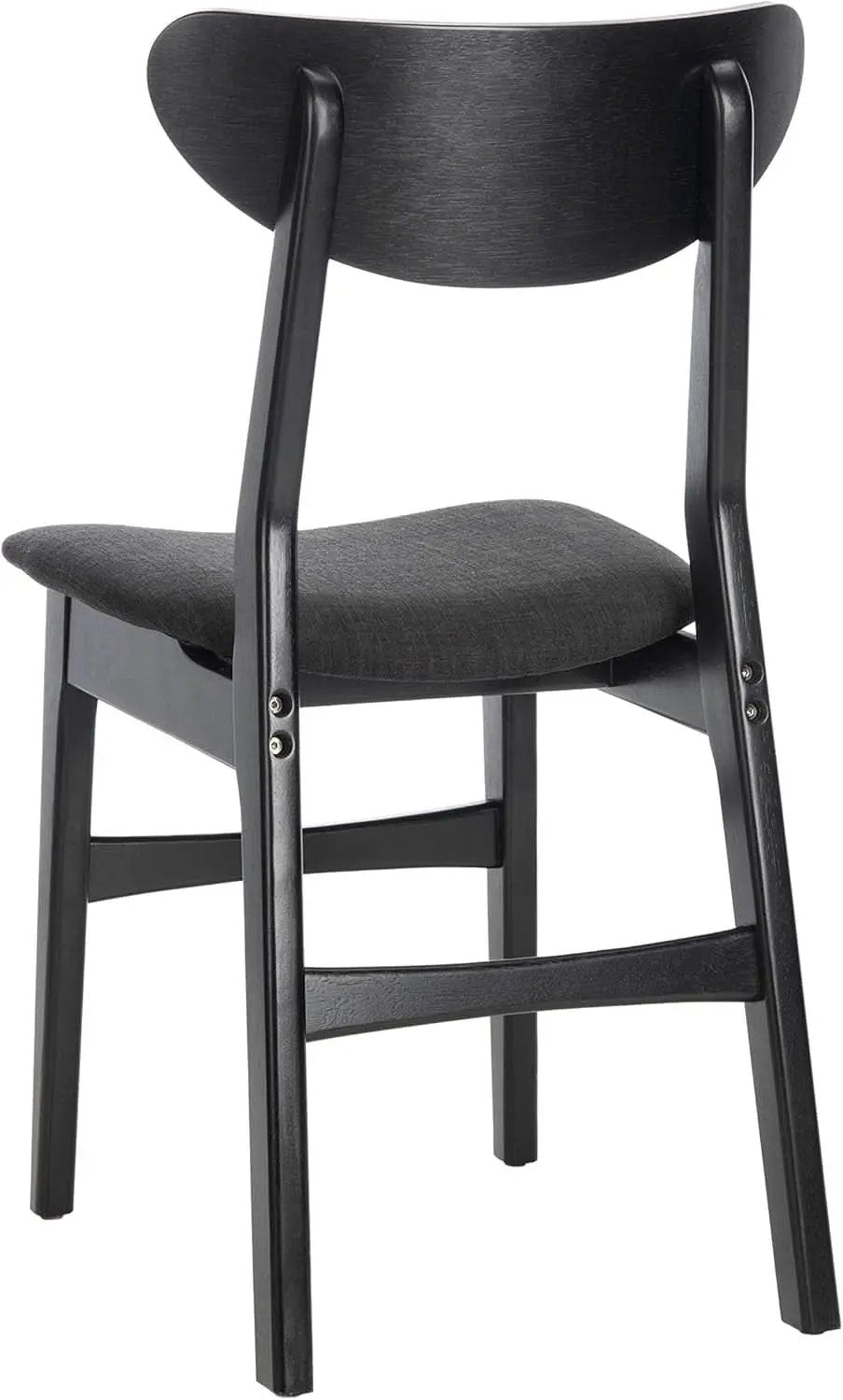 Home Lucca Retro Black Cushion Dining Chair Set Of 2 Wood from PriceLows™