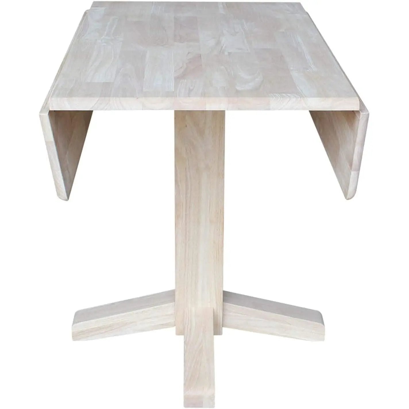 Square Dual Drop Leaf Dining Table With Butcher Block Top from PriceLows™