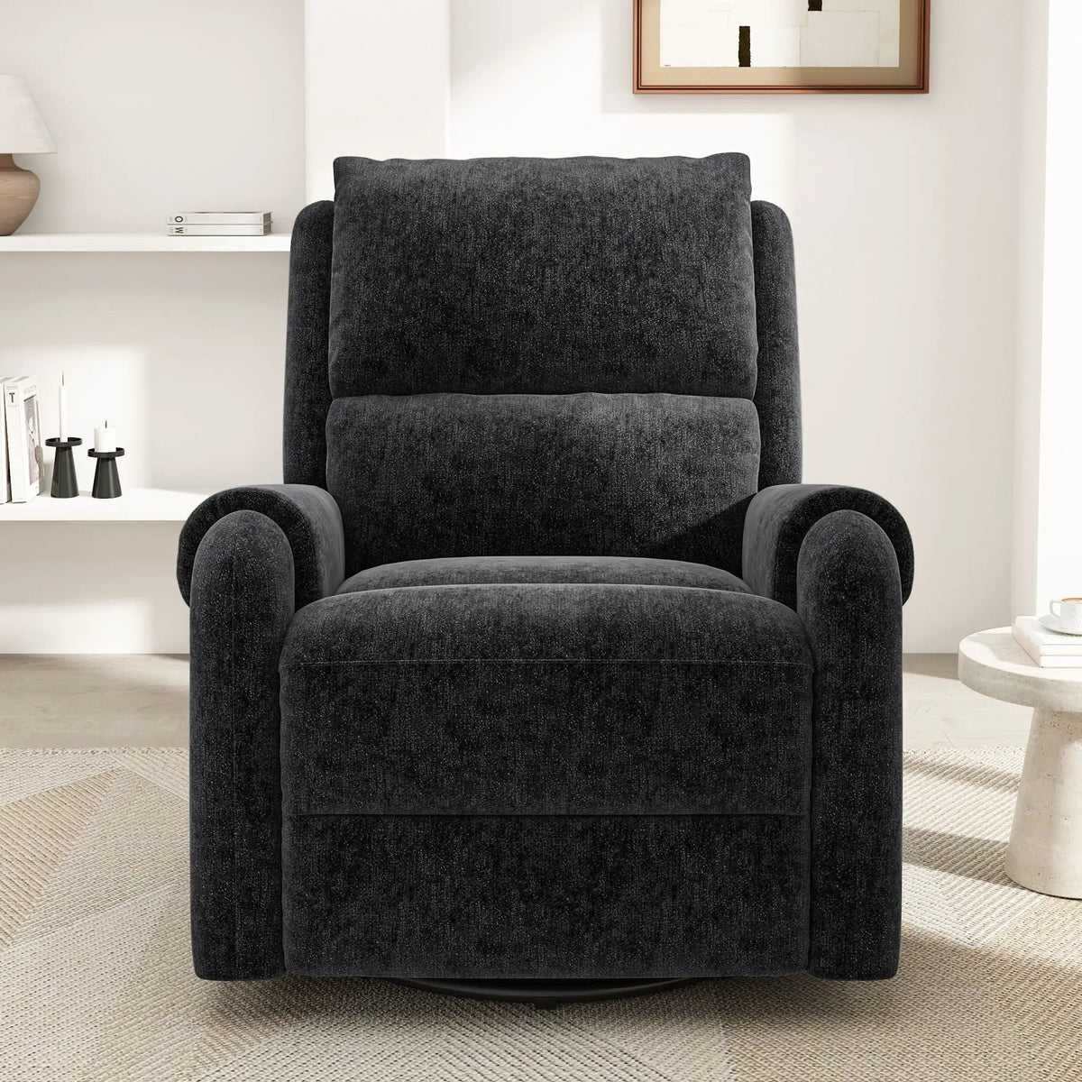 Manual Massage Recliner | Swivel Rocker | 8 Massage Modes | Side Storage Pocket