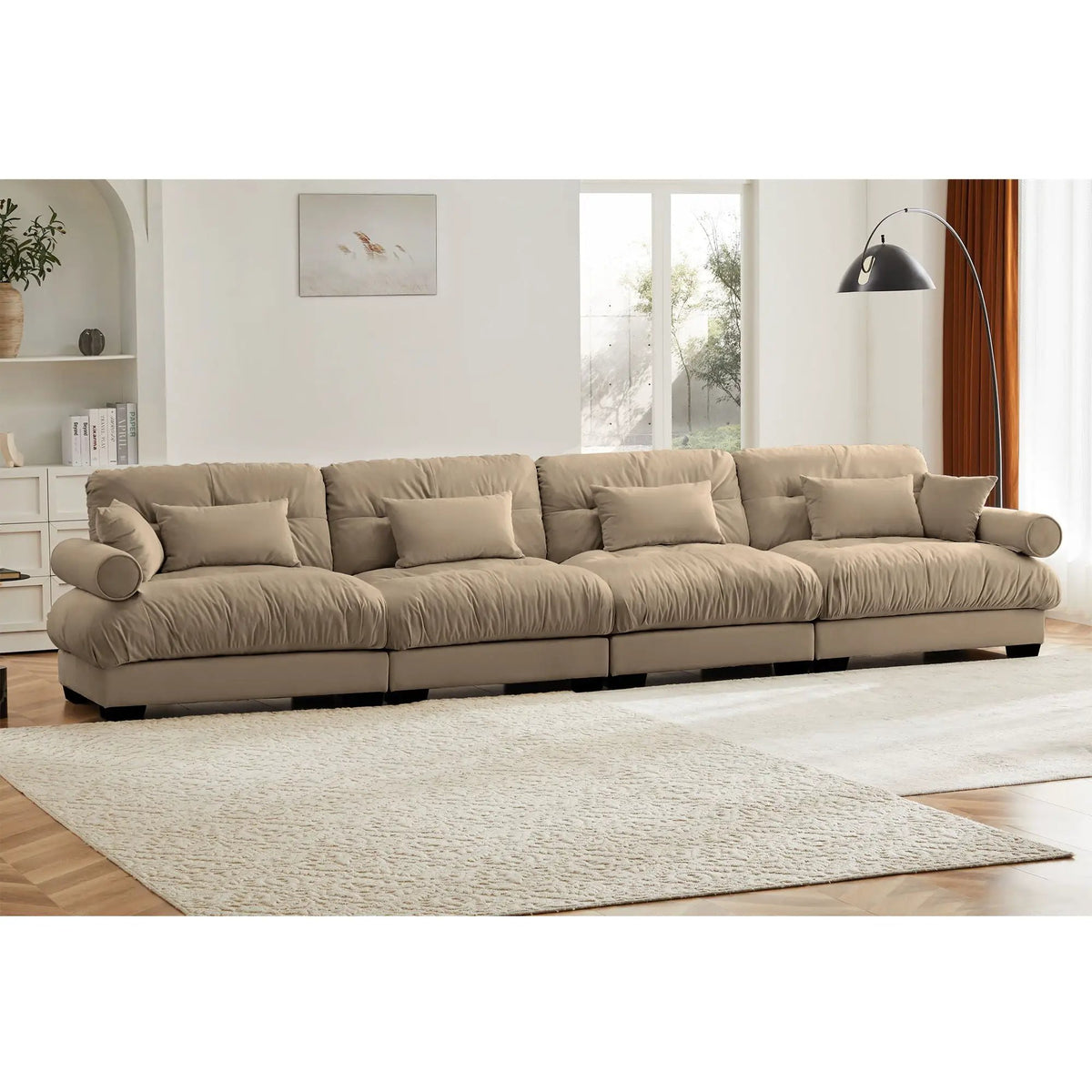 Modular Sectional Sofa | Deep Seat Cushions | Vintage Velvet
