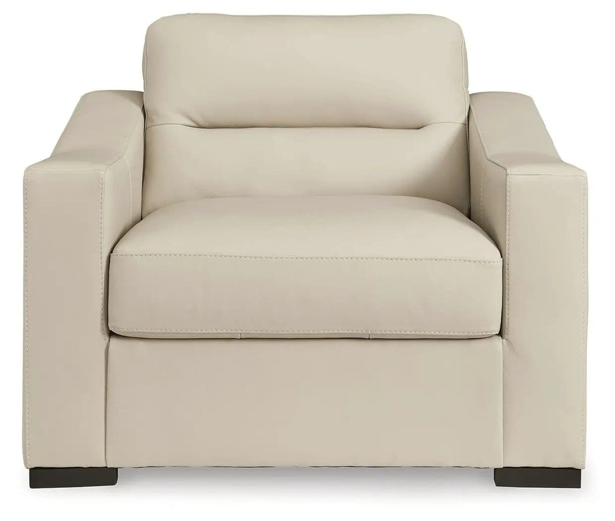 Treasure Trove Chair And A Half | 48 x 40 x 40 in | Faux Leather & Wood | Almond