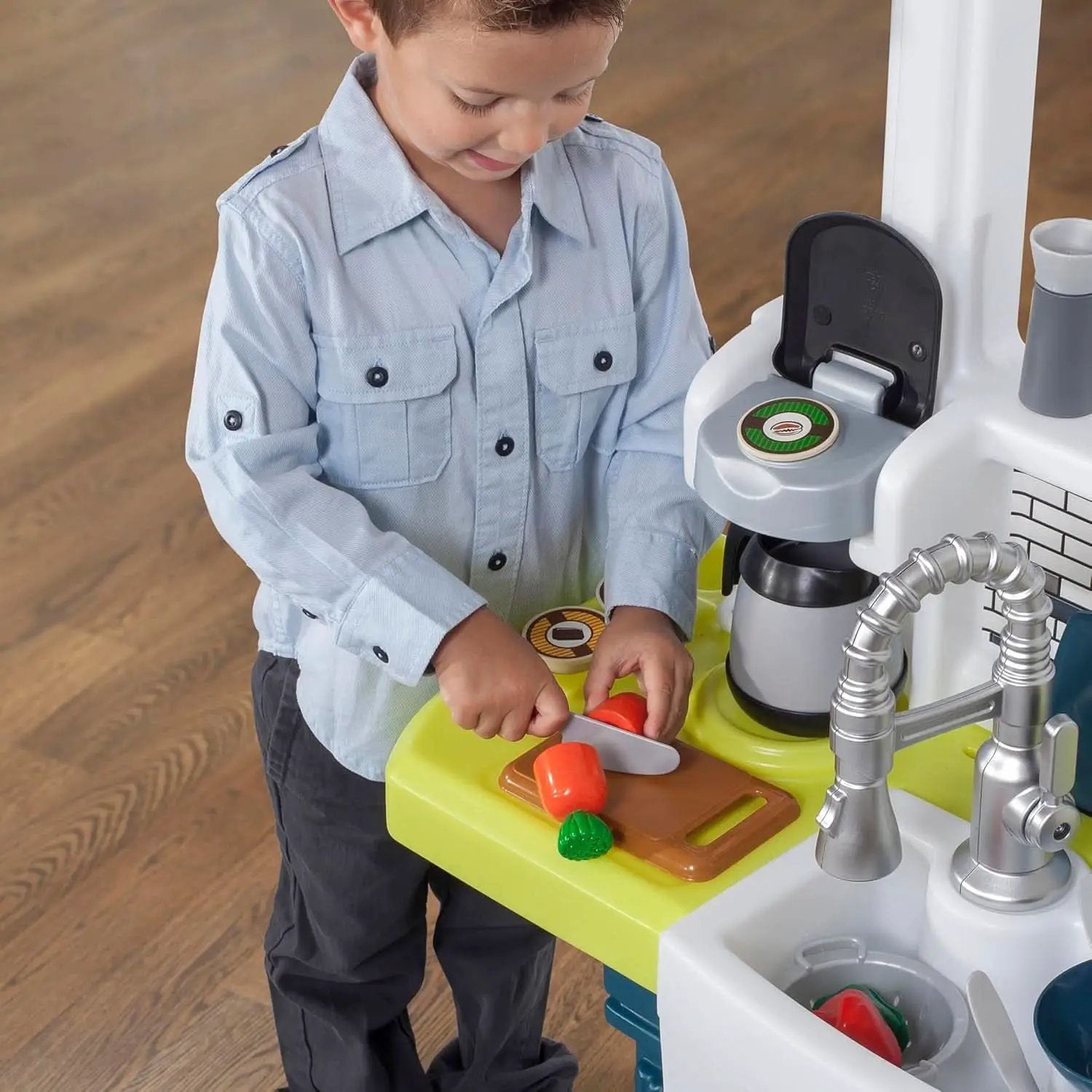 Durable Plastic Kids Kitchen Playset Bright Lights from PriceLows™