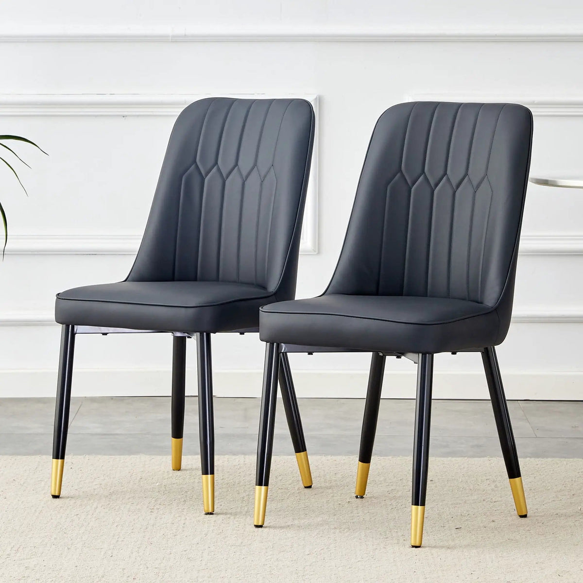 Modern Chair With Metal Legs Chair Set | 2 Pieces | Metal | Dining Room