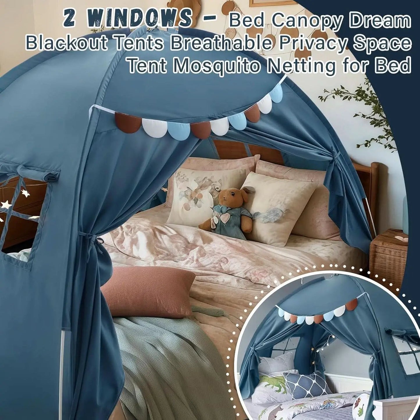 Fullsize Bedroom Canopy Playroom Privacy Tent Deluxe from PriceLows™
