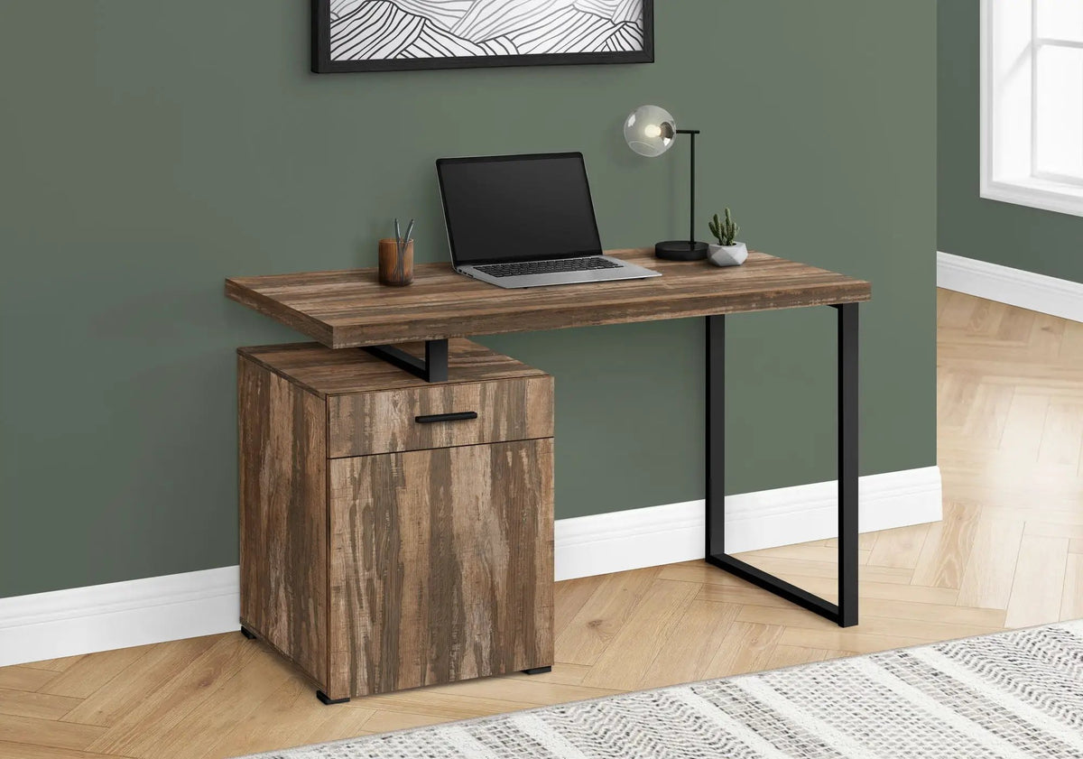 Computer Desk With Storage Unit | 47.25 Inch Width | Left Or Right Setup | One Drawer