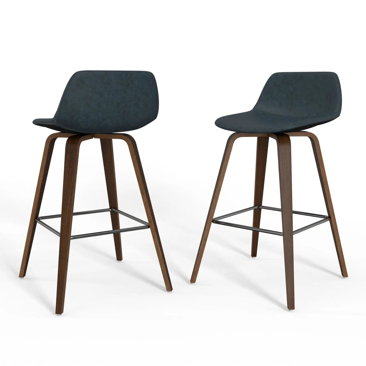 Randolph Bentwood Stools | Set Of 2 | Mid Century Modern Style | Counter And Bar Height