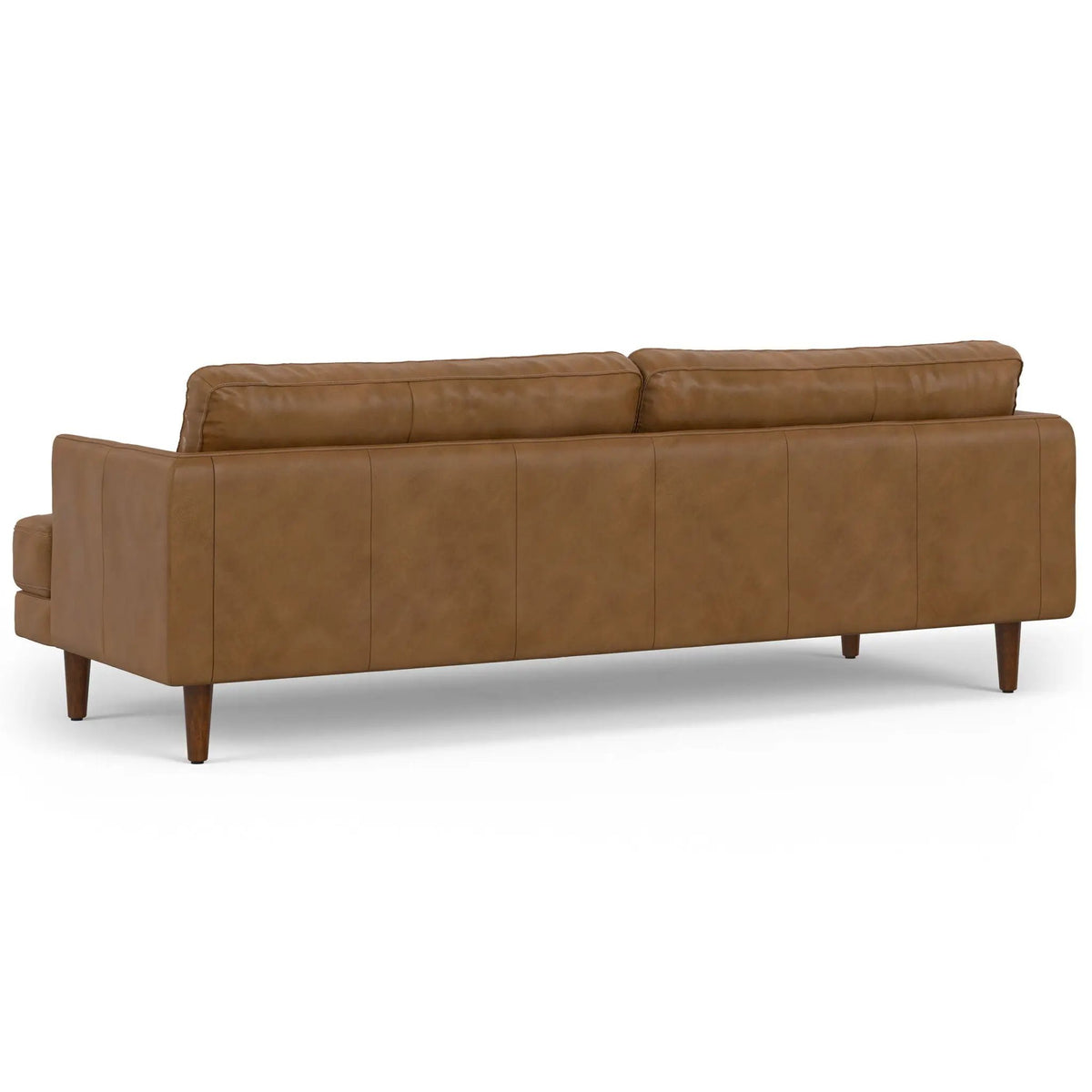 Livingston Upholstered Sofa | Genuine Aniline Leather | 7 Inch Thick Cushions | 76 Inch Length