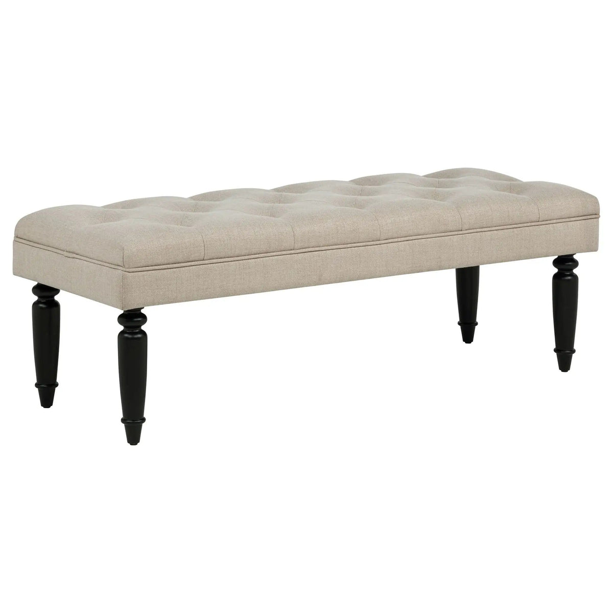 Marsha 52-inch Upholstered Entryway Accent Bench Latte | 52.25 x 19.75 x 18 in | Living Room Furniture | Living Room