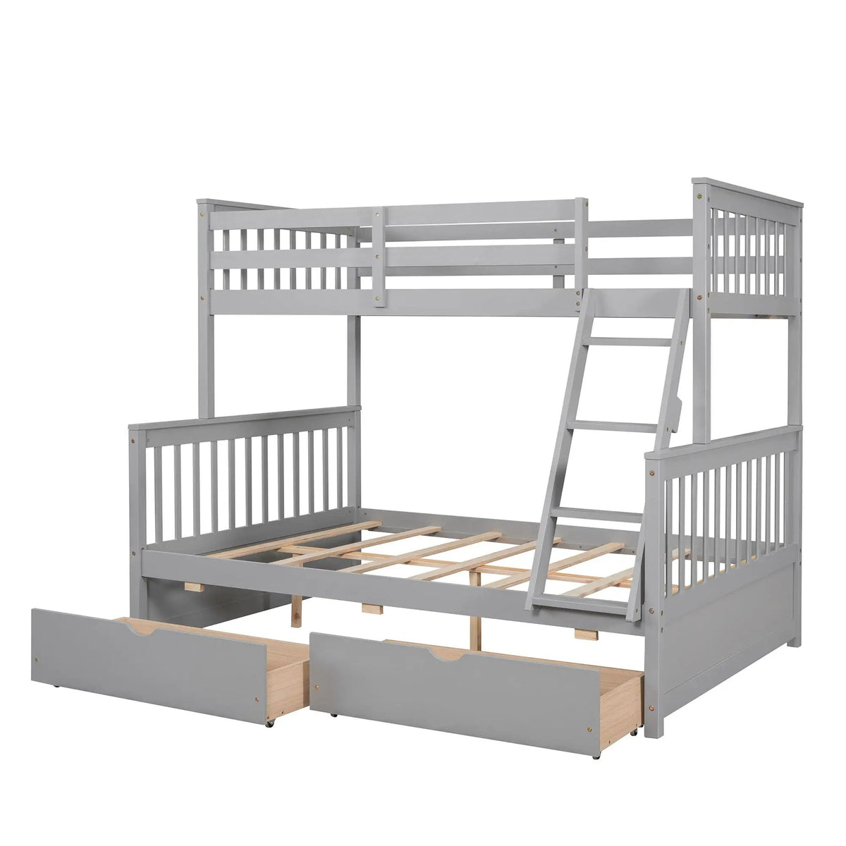 Bunk Bed With Ladders | 2 Storage Drawers | Space-Saving Design | Sleepover Ready